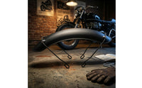 Universal Front Motorcycle Guard Matte Black Motorcycle Guard with Mounting Stays Sturdy Front Wheel Mudguard Retro for Vintage Restorations