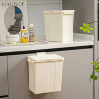 Double Compartment Sorting Bin Dry Wet Separation Household Storage Wall-Mounted