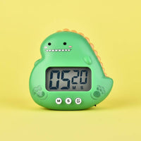 Dinosaur Countdown Timer Magnetic Countdown Clock Kids Classroom Timer Kitchen Clock with Clear Digital Screen and Friendly Cartoon Appearance Suitable for Study Cooking School Home Children Adults