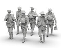 1/72二战英军士兵1/64白模1/35小摆件微缩素体微型兵人3D打印模型