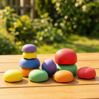 6 Pieces Foam Stepping Stones Set Stackable Balance Blocks Outdoor Play Equipment Indoor for Backyard