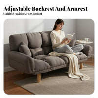 Adjustable Sleeper Loveseat Foldable Design Sofa Bed Space-Saving Long-Long-Lastinging Frame for Renters, Apartment Dwellers