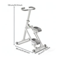 Stair Stepper with Handlebars Foldable Stepper with Handlebars Space-Saving Climbing Exercise Machine for Adults, Home Gym, Apartment