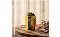 Abstract Face Flower Pot Multicolor Face Planter Decorative for Desk, Balcony
