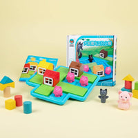 Parent-Child Interaction Three Little Pigs Game Problem-Solving Wolf and Pigs Board Game Story-Based Gameplay Preschool Reasoning Brain Teaser Educational for Children, Family Time, Home