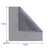 Microfibre Cloth and Microfibre Towel, Suede Car Cleaning Cloths for Paint and Glass, 450g Microfibre Towel with High Absorbency, Grey, 1pc