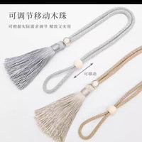 Simple Luxury Curtain Tieback Pair with Tassel Rope