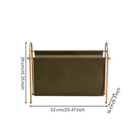 Magazine Rack with Leather Sling Space-Saving Organizer Stable for Living Room
