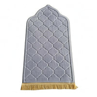Arched Floor Mat Hanging Loop Embossed Lattice Mat Fringed Hem