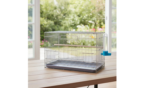 Bird Cage with Slide-out Tray Sturdy Enclosure Cage with Feeders Secure for Small Birds
