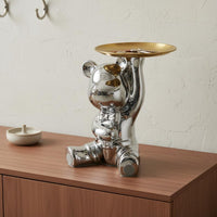 Rabbit Key Tray Decorative Rabbit Catchall Tray Mirror Finish for Entryway