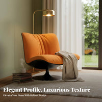 Rotating Accent Chair 360-Degree Rotation Indoor Furniture Italian Design Luxuriously Soft Cushioning for Living Room, Balcony