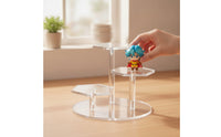 Hexagonal Display Stand Stepped Acrylic Display Stand Clear for Collectors, Retail Counter
