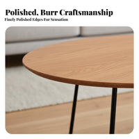 2 Pieces Nordic Design Nesting Table Set Space-Saving Mixed-Shape Nesting Tables Minimalist aesthetic Living Room Furniture Modern Look for Apartment Dwellers, New Homeowners, Interior Designers, Small Spaces, Lounge Area, Home Office