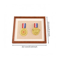 Medal Display Shadow Box Fabric Lined House Decoration Light Inner Mat
