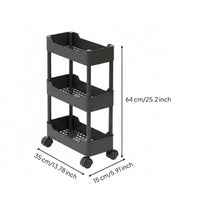 Narrow Rolling Storage Trolley Easy to Move Slim Space Organizer Trolley Sturdy