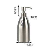 304不锈钢洗手液瓶皂液器洗发水瓶500ml可定logo一件代发