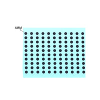 4 Mm Conductive Adhesive Dots Grid Pattern Conductive Repair Sheet Rectangular Adhesive Connection Dots Blue for Keyboard
