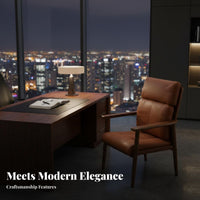 High-Back Padded Chair Wide Seat Office Furniture Scratch-Resistant Upholstery