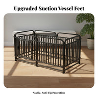 Customizable Suction Pad Fence Anti-Push Design Pet Containment System Reinforced rods Tooleffortless Assembly for Doorway