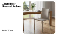 Armless Upholstered Dining Seat Minimalist Design Upholstered Armless Dining Chair Easy to Clean Stable Frame for Hotel