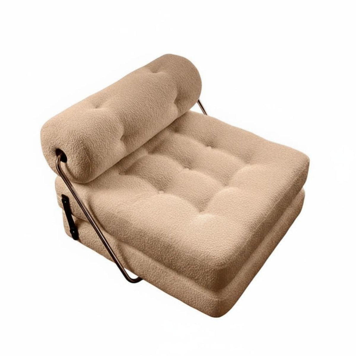 Space-Saving Fold-out Sleeper Chair High-Density Foam Pull-out Armchair Bed Lightweight Convertible Seating Modular for Apartment Dwellers, Guests, Students, Small Areas, Living Room, Bedroom