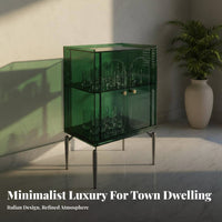 Acrylic Display Cabinet Light Luxury Design Colored Acrylic Cupboard Minimalist Design Translucent Sideboard for Collectors, Entryway, Bedroom