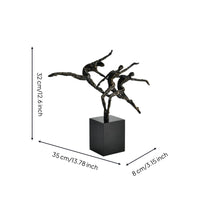 Dancer Sculpture with Marble Base Artistic Decorative Accent Luxury for Entryway