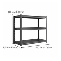 Multi-Layer Storage Shelf Rust-Resistant Freestanding Shelving Unit High Load Capacity Heavy Duty Steel Rack for Warehouse, Balcony, Living Room