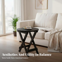 Small Round Stand Portable Round foldable Stand adaptable for Living Room