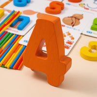 Printed Cards Montessori Math Set Raised Numbers Arithmetic Math Kit Colorful Wooden Number Toy Hands-on for Children