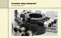 Air Control Valve, Tire Changer Machine Parts, High Durability Fitting Adapters, Metal, Compatible Replacement
