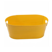 Oval Metal Ice Bucket Keeps Drinks Cold Metal Ice Bucket Rust Resistant Oval Beverage Chiller for Bartenders, Event Planners, Parties, Outdoor