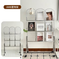 Nordic Style Iron Shelving Unit, DIY Assembly, Electroplated
