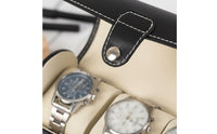 Cylinder Watch Travel Case Gift Suggestion Watch Travel Case Accessory Storage Snap Button Closure Removable Pillows