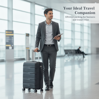 Lightweight PP Hardshell Luggage with Spinner Wheels and Explosion-Proof Zipper