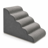 Non-Slip Dog Stairs with Washable Cover High-Resilience Foam Pet Ramp Gentle Feline Steps Supportive for Bedside