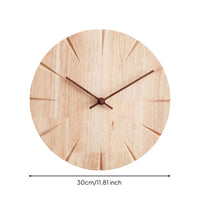 Wooden Wall Clock No Round Wall Clock 30cm for Living Room