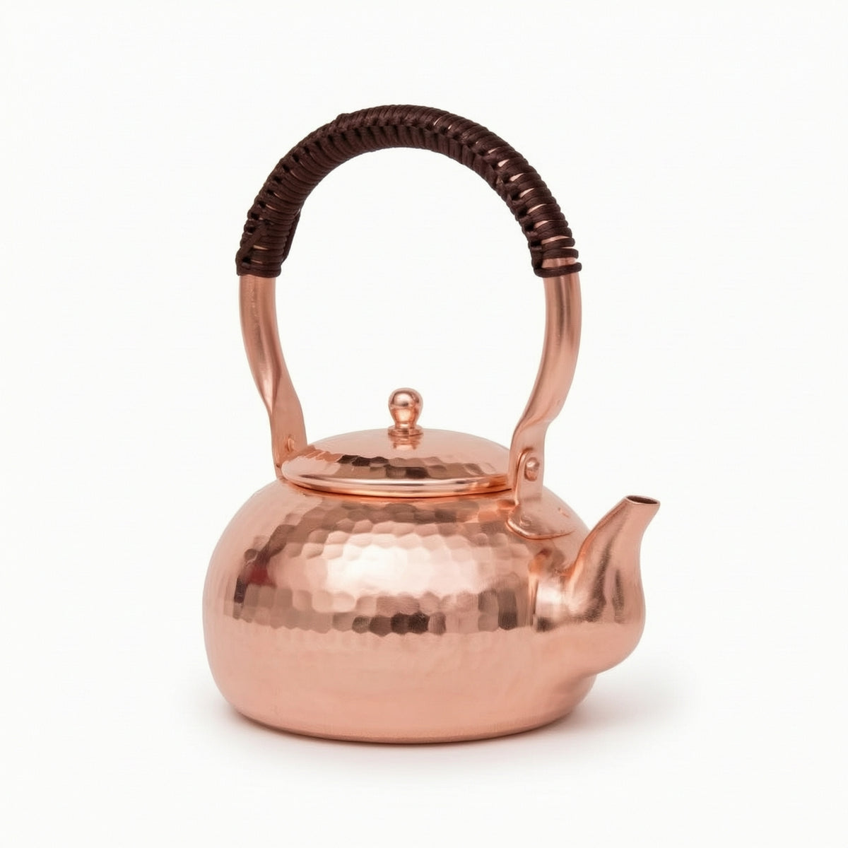 Hammered Copper Kettle Polished Copper Teapot Handcrafted Kettle with Lid for Tea Lovers, Collectors