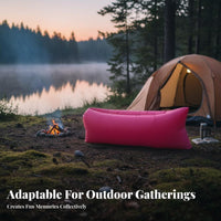 Portable Wind-Inflated Lounger Lightweight Wind-Filled Couch No Pump Needed inflatable lounger Quick Inflation for eventand moreers, adventurers, Beachand moreers, Music outdoor events, Beach, green spaces and, Backyard