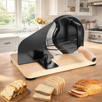 Stainless Steel Serrated Blade Adjustable Thickness Bread Cutter Uniform Cutting Manual Bread Cutter Easy to Operate for Home Bakers, Bakery