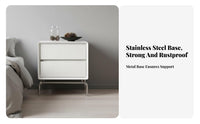 Single-Drawer End Table with Open Shelf Modernist aesthetic Nightstand for Home Office