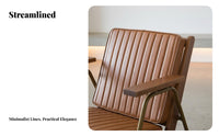 Upholstered Metal Frame Armchair Utilitarian & Design Upholstered 2-Seater Sofa Retro Design Long-Lasting Construction