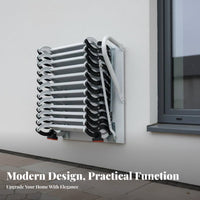 Wall-Mounted Retractable Ladder Foldable Retractable Attic Ladder Indoor Outdoor Use Pull-down Loft Stairs for Homeowners, Adults, Garage, House, Roof