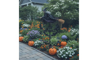 Rotating Witch Wind Wind Spinner Kinetic Witch Wind Spinner with Stake Outdoor Garden Stake Ornament Gothic for Homeowners