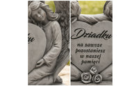 Angel Statue Peaceful Memorial Plaque with Angels Inspirational for Grave