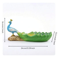 Peacock Fruit Tray Resin Peacock Tray with Base Tabletop for Living Room