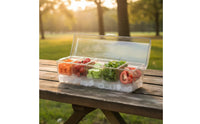 Clear Compartment Salad Box Portable Sectioned Food Container Multipurpose