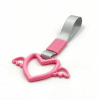 Decorative Heart Car Pendant Lightweight Car Ornament with Wings Compact Angel Wings Pendant Colorfast for Drivers