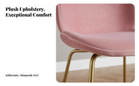 Upholstered Shellspine-Support Chair Modern Design Seating Furniture Minimalist and Design Soft Upholstery for Readers, Bedroom